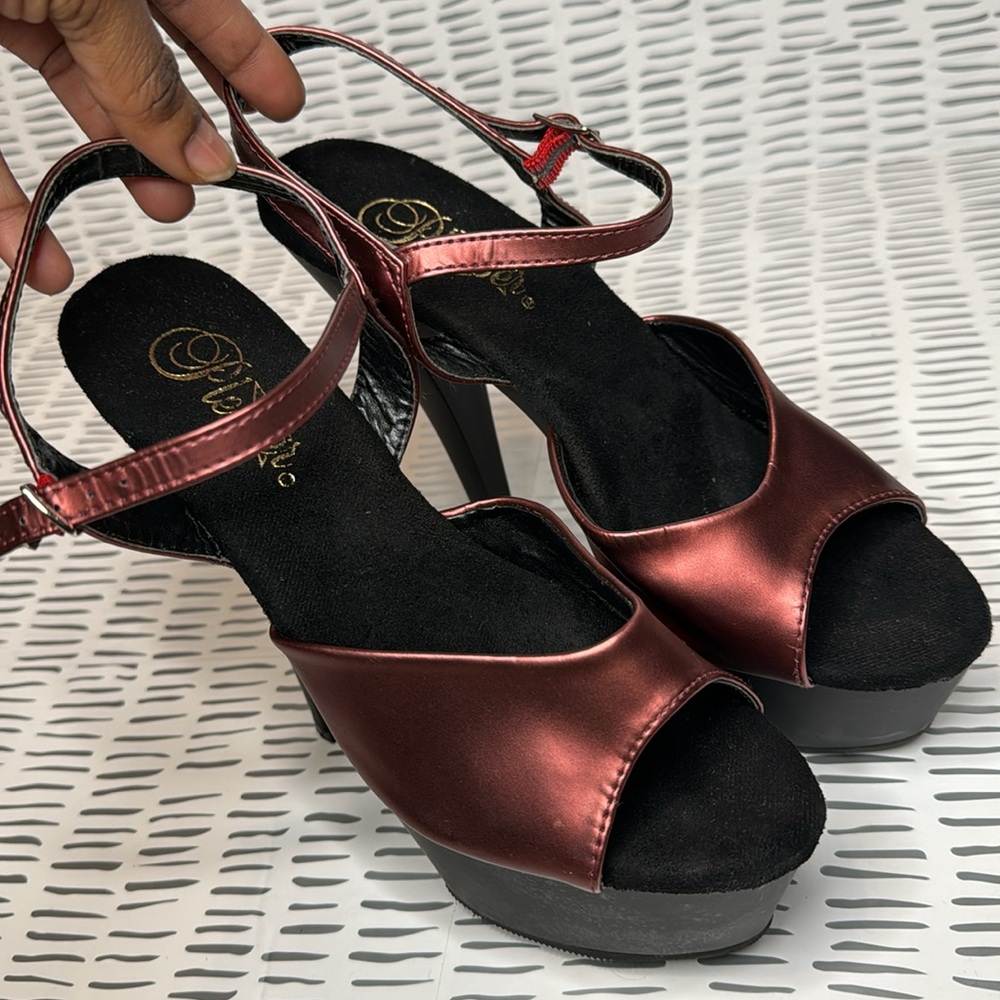Maroon Pleasers - Pole Dance Heels
